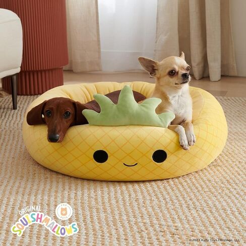 سرير Squishmallow الأصلي مقاس 24 بوصة للحيوانات الأليفة من Calico Cat - سرير متوسط ​​الحجم من Jazwares الرسمي من القطيفة للحيوانات الأليفة in Saudi Arabia