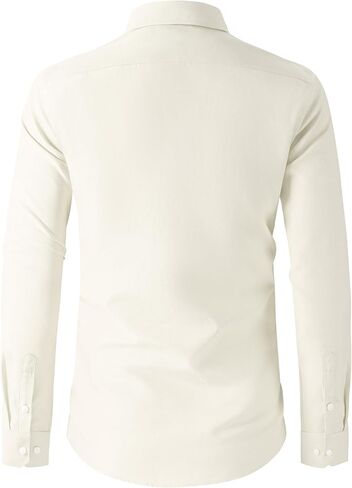 Grade 3.5 Wrinkle-Resistant Men's Lightweight Oxford Dress Shirts Long Sleeve Business Casual Pocket Shirt in Saudi Arabia