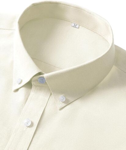 Grade 3.5 Wrinkle-Resistant Men's Lightweight Oxford Dress Shirts Long Sleeve Business Casual Pocket Shirt in Saudi Arabia