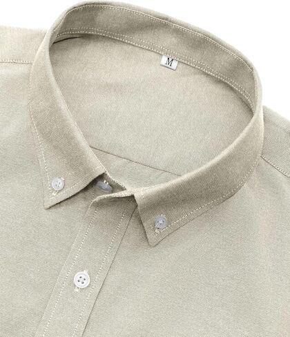 Grade 3.5 Wrinkle-Resistant Men's Lightweight Oxford Dress Shirts Long Sleeve Business Casual Pocket Shirt in Saudi Arabia