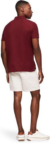 Tommy Hilfiger Men's Short Sleeve Casual Polo Shirts in Regular Fit with Stretch and Vertical Logo Designs in Saudi Arabia