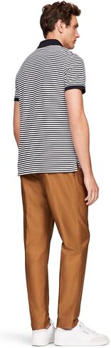 Tommy Hilfiger Men's Short Sleeve Casual Polo Shirts in Regular Fit with Stretch and Vertical Logo Designs in Saudi Arabia