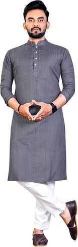 Cotton Men's Kurta Pajama Set, Mens wedding kurta, festival kurta,Designer Indian kurta pyjama set in Kuwait