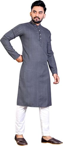 Cotton Men's Kurta Pajama Set, Mens wedding kurta, festival kurta,Designer Indian kurta pyjama set in Kuwait