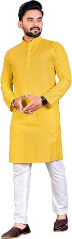 Cotton Men's Kurta Pajama Set, Mens wedding kurta, festival kurta,Designer Indian kurta pyjama set in Kuwait