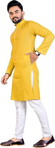 Cotton Men's Kurta Pajama Set, Mens wedding kurta, festival kurta,Designer Indian kurta pyjama set in Kuwait