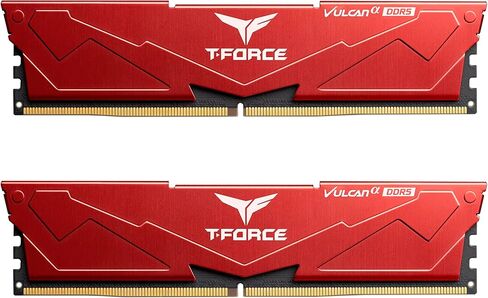 TEAMGROUP T-Force Vulcan Alpha DDR5 Ram 32GB Kit (2x16GB) 6000MHz (PC5-48000) CL38 وحدة ذاكرة سطح المكتب ذاكرة الوصول العشوائي AMD الذاكرة المحسنة أسود FLABD532G6000HC38GDC01 in Kuwait