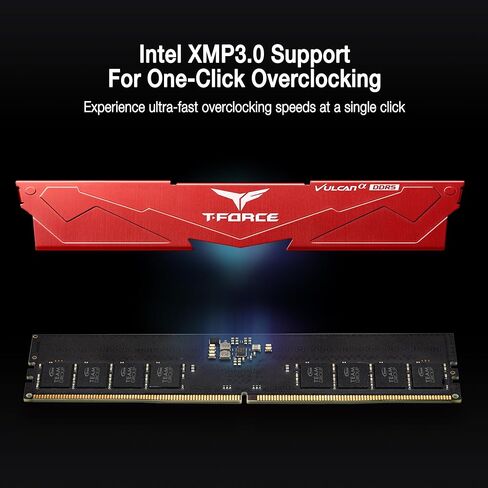 TEAMGROUP T-Force Vulcan Alpha DDR5 Ram 32GB Kit (2x16GB) 6000MHz (PC5-48000) CL38 وحدة ذاكرة سطح المكتب ذاكرة الوصول العشوائي AMD الذاكرة المحسنة أسود FLABD532G6000HC38GDC01 in Kuwait