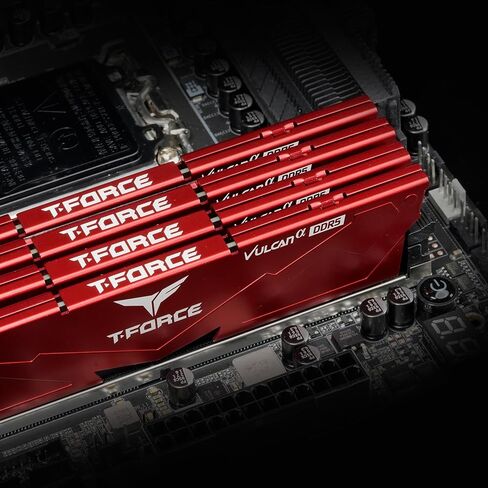TEAMGROUP T-Force Vulcan Alpha DDR5 Ram 32GB Kit (2x16GB) 6000MHz (PC5-48000) CL38 وحدة ذاكرة سطح المكتب ذاكرة الوصول العشوائي AMD الذاكرة المحسنة أسود FLABD532G6000HC38GDC01 in Kuwait