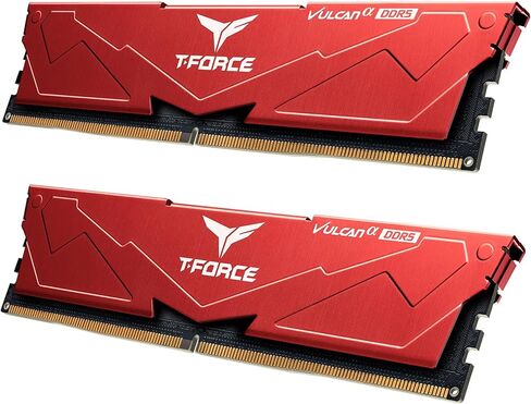 TEAMGROUP T-Force Vulcan Alpha DDR5 Ram 32GB Kit (2x16GB) 6000MHz (PC5-48000) CL38 وحدة ذاكرة سطح المكتب ذاكرة الوصول العشوائي AMD الذاكرة المحسنة أسود FLABD532G6000HC38GDC01 in Kuwait