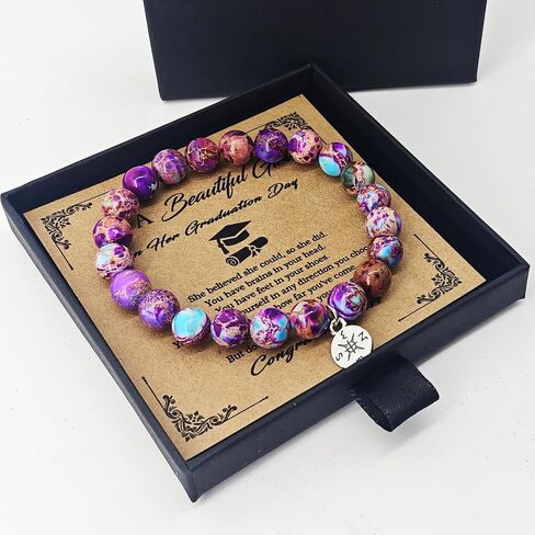 Graduation Gifts for Her,Graduation Bracelets Inspirational Compass Bracelet Class of 2025 Graduate Gifts Middle School High School College Bachelor Master Women Daughter Friends in Saudi Arabia