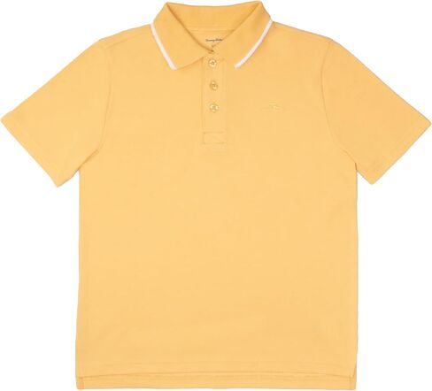 Tommy Bahama Boys Classic Fit Polo Shirt - تي شيرت قصير الأكمام مع ذوي الياقات البيضاء وإغلاق زر الأمامي والشعار المطرز in Saudi Arabia