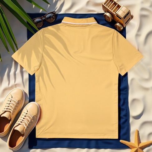Tommy Bahama Boys Classic Fit Polo Shirt - تي شيرت قصير الأكمام مع ذوي الياقات البيضاء وإغلاق زر الأمامي والشعار المطرز in Saudi Arabia