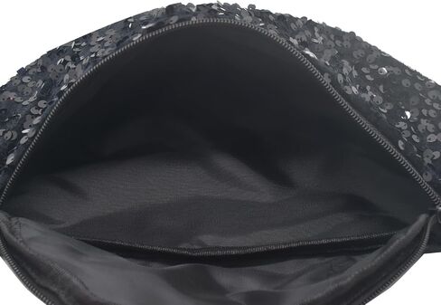 Sequins Glitter Waist Bag Fanny Pack for Women Girls Crossbody Belt Bag Chest Bag Phone Pouch for Travel Running Workout in Saudi Arabia