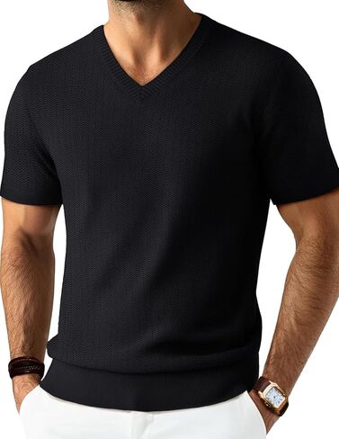 قمصان PJ Paul Paul Jones للرجال الحديثة FIT v Deck Knit Terts محكم المتماسك in Saudi Arabia