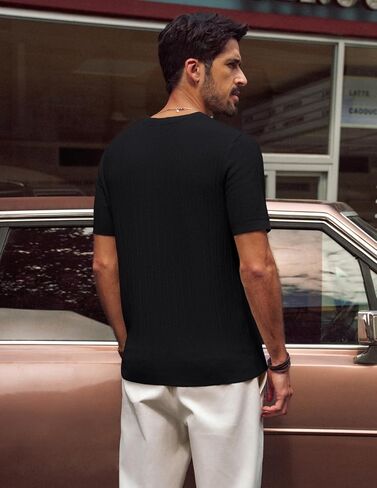 قمصان PJ Paul Paul Jones للرجال الحديثة FIT v Deck Knit Terts محكم المتماسك in Saudi Arabia