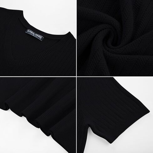 قمصان PJ Paul Paul Jones للرجال الحديثة FIT v Deck Knit Terts محكم المتماسك in Saudi Arabia