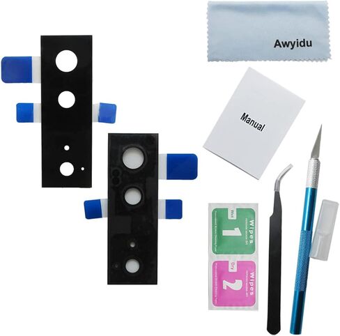 4 قطع استبدال عدسة زجاجية للكاميرا الخلفية الأصلية من OEM لهاتف Google Pixel 7 Pro مع مجموعة أدوات إصلاح وأدوات لاصقة مثبتة مسبقًا ودليل التثبيت (إجمالي 4 قطع من العدسات الزجاجية متضمنة) in Kuwait