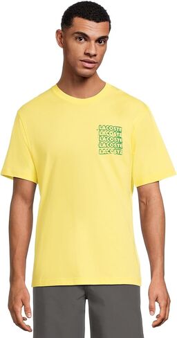 Lacoste Men's Classic Fit Distorted Graphic T-Shirt in Saudi Arabia