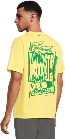 Lacoste Men's Classic Fit Distorted Graphic T-Shirt in Saudi Arabia