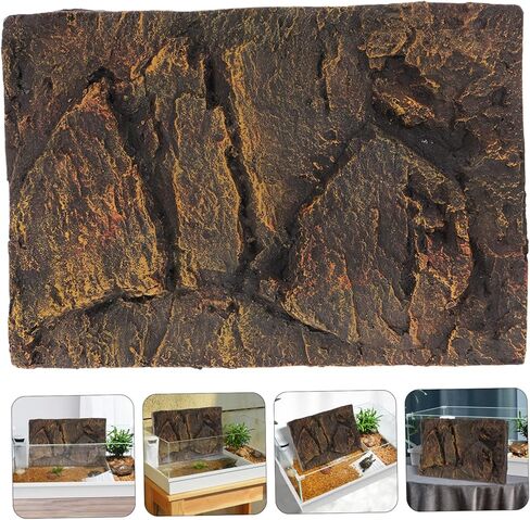 Mikikit Rock Terrarium الخلفية: خلفية خزان الزواحف ديكور الحائط 3D حجر الصخور خلفية الزينة خلفية خزان الزواحف خلفية الموئل للسحلية تحمل التنين السلحفاة in Kuwait