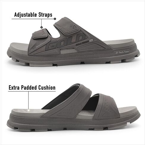 Gold Pigeon Shoes EVA Anti-Fatigue Ultra-Cushion Unisex Slide Sandals Adjustable Straps in Saudi Arabia