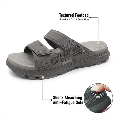 Gold Pigeon Shoes EVA Anti-Fatigue Ultra-Cushion Unisex Slide Sandals Adjustable Straps in Saudi Arabia