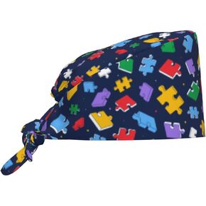 Working Cap Scrub Cap with Sweatband Adjustable Unisex Women tie Back hat Nurse Surgical caps