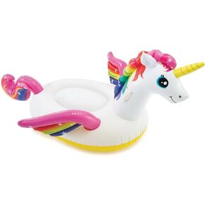 Intex Unicorn Inflatable Ride-On Pool Float, 79" X 55" X 38"