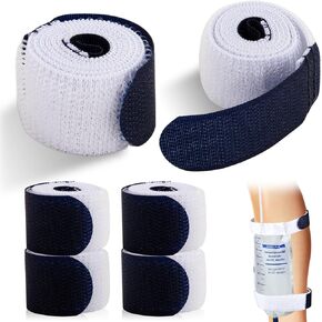 6 PCS أحزمة حقيبة تصريف البول ، 23.6 '× 1' 'أحزمة حقيبة الساق للرجال للنساء ، حامل كيس فغر الكلية مع النسيج المرن الناعم ، مستلزمات أجهزة إصلاح أنبوب البول ، وأشرطة حقيبة القسطرة المريحة