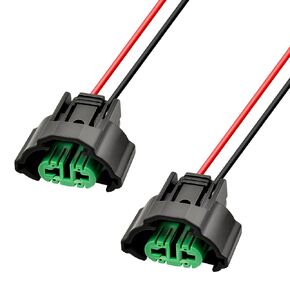 Premium H8 H9 H11 880 881 Female Adapter Wire Connector, Headlight Fog Light Wiring Harness Retrofit Pigtail Replacements, Compatible with Toyota GMC Chevy Honda Jeep Ford Dodge and More