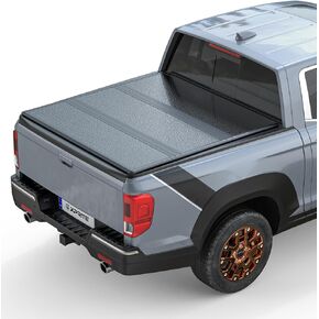 Xprite FRP Hard Tri-fold Truck Bed Tonneau Cover,Compatible with 2017-2025 Honda Ridgeline 5ft Pickup Fleetside/Styleside Bed (64")