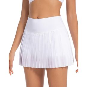 Betaven Pleated Tennis Skirt for Women with Shorts Pockets High Waisted Golf Skirts Flowy Athletic Skorts