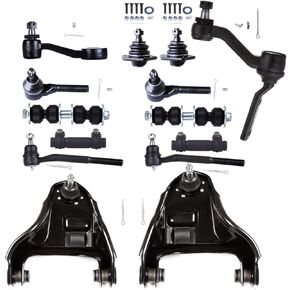 14PCS Front Control Arm Ball Joint Tie Rod End Suspension Kit Fit 4WD for Chevrolet Blazer 1999-2005,for S10 1999-2004,for GMC Jimmy 1999-2001,for Sonoma 1999-2004,for Bravada 1999-2001