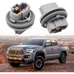 GXARTS 2Pcs Front Turn Signal Light Connector Plug Bulb Socket 9007560060 Compatible with Toyota Tacoma Tundra Sequoia 4Runner Venza 2005-2017 90075-60060