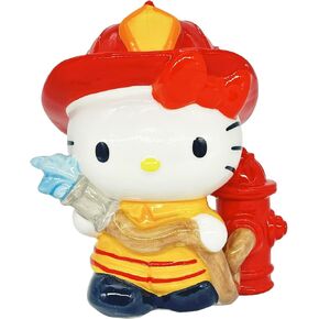 Blue Sky Clayworks Hello Kitty Brave Professional Firefighter Figurine, Home Decor Accessories, Ceramic