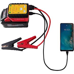 بداية متعددة ، متوافقة مع MILWAUKEE 18V M18 LITHIUM BATTERY ， JUMP Start Adapter DJS18-MI ، إصلاح البطارية/التنشيط/التعزيز ، كابلات لمحركات البنزين 6.0 لتر ، مصدر الطاقة اللاسلكية USB