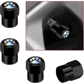 4pcs Car Tyre Valve Ste Caps ، غطاء صمام عجلة سيارة Paw ، قبعة هواء سبيكة مقاومة للتسرب مع حلقة مطاطية ، غطاء جذع مقاوم للتآكل عالمي لدراجة دراجة نارية للدراجة النارية (الفضة)