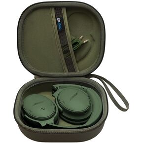 حافظة صلبة متوافقة مع سماعات الرأس Bose QC Ultra/QuietComfort/QC 45/ QC 35/ QC SE اللاسلكية المانعة للضوضاء، وسماعات Soundcore H30i فوق الأذن باللون الأسود