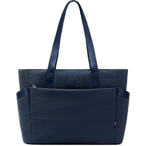 KALIDI Large Tote Bag for Women with Zipper, Quilted tote bag with Compartments,Laptop Casual Handbag Oversize Shoulder Bag