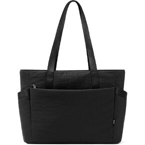 KALIDI Large Tote Bag for Women with Zipper, Quilted tote bag with Compartments,Laptop Casual Handbag Oversize Shoulder Bag in Kuwait