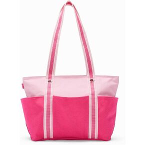 THIRTY-ONE Gifts Canvas Carryall Tote Bag with Pockets, Zipper Canvas Tote Bag for Beach, Work, or Home