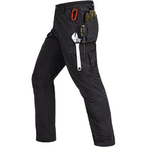 Mens Cargo Work Pants Waterproof Hiking Pants for Men Ripstop Tactical Pants Multi Work Pants with 7 Pockets
