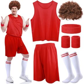Liitrsh 6 PCS Halloween 80s Men Men Set Correate Comeout Come Conser