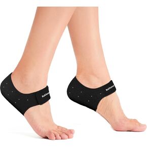 Plantar Fasciitis Gel Heel Protectors - Bukihome Heel Cups for Women Men Heels Spur Pain Relief - Heel Inserts Pads for Achilles Tendinitis Dry Cracked Heel Support Cushion,Men 5-8|Women 4.5-9 (Beige)