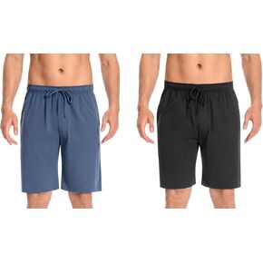 2Pack Men's Bottom Cotton Shorts Loungewear Pyjama Pants Nightwaer Trousers With Pockets,S-XXL. in Kuwait