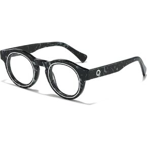Retro Round Acetate Glasses Frame for Men Women Vintage Optical Eyeglasses Eyewear Transparent Clear Thick Frame