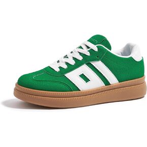 Women's Platform Sneakers Vintage Tennis Shoes with Thick Rubber Gum Sole Breathable Cushioned Comfort for Casual, Sporty & Streetwear