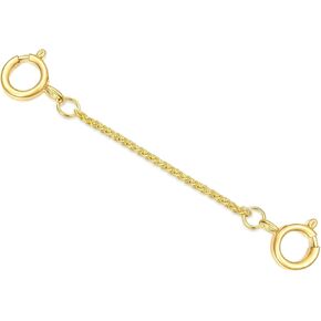 سلسلة موسعة الذهب الصفراء 10K 1 "/2"/3 "/4"/5 "مع مشبك زنبرك مزدوج ، سلسلة امتداد كروس سوار