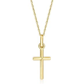RS Pure by Ross-Simons 14kt Yellow Gold Cross Pendant Necklace
